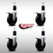 Service Caster 5'' SS Soft Rubber Swivel 1-1/2'' Expanding Stem Caster Set Total Lock Brake, 4PK SCC-SSEXTTL20S514-SRS-112-4 - alternate 2